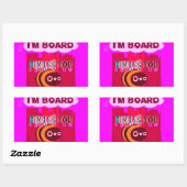 Board Bee Art Print Rechteckiger Aufkleber (Blatt)