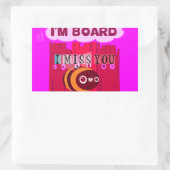 Board Bee Art Print Rechteckiger Aufkleber (Tasche)