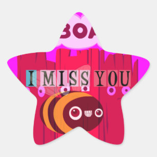 Board Bee Art Print Stern-Aufkleber