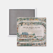 Board für ein Eisenbahnspiel, 1850 Magnet (Vorderseite/Rückseite)