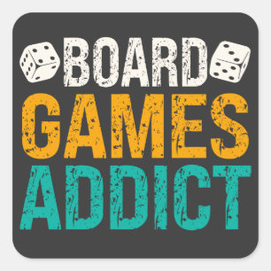 Board Game Addict Board Game Player Legend Quadratischer Aufkleber