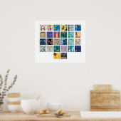 Board Game Alphabet Poster - Horizontal (Küche)