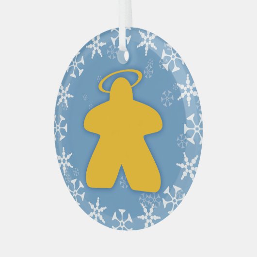 Board Game Angel Glass Ornament (Vorderseite links)