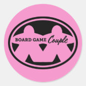 Board Game Couple Black Frame Stickers (Vorderseite)