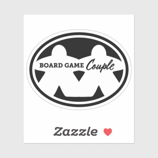 Board Game Couple Vinyl Sticker (Blatt)