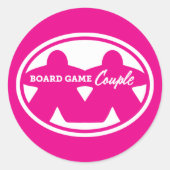 Board Game Couple White Frame Stickers (Vorderseite)