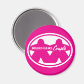 Board Game Couture White Frame Magnet (Vorderseite/Rückseite)