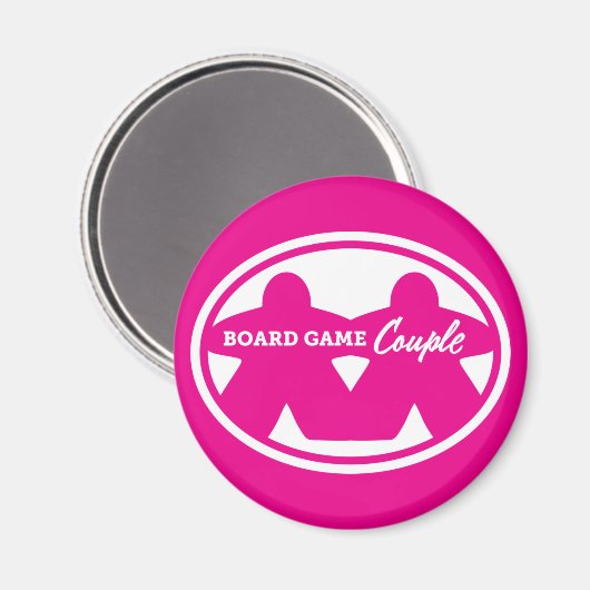 Board Game Couture White Frame Magnet (Vorderseite/Rückseite)