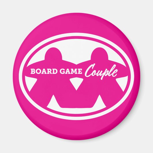 Board Game Couture White Frame Magnet (Vorne)