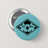 Board Game Duo Black Frame Pin Button (Vorne & Hinten)