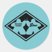 Board Game Duo Schwarze Rahmen Sticker (Vorderseite)