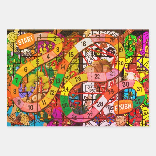 Board Game Geschenkpapier Set (Vorderseite)