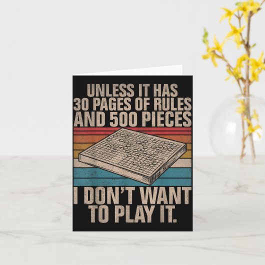 Board Game Joke Funny Board Game  Karte (Gelbe Blume)