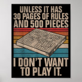 Board Game Joke Funny Board Game  Poster (Vorne)