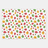 Board Game Meeple und Poinsettia Weihnachtsmuster Geschenkpapier Set (Vorderseite)