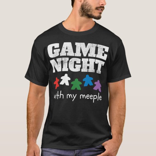 Board Game Night Family Freunde Angepasstes Scoop- T-Shirt (Vorderseite)