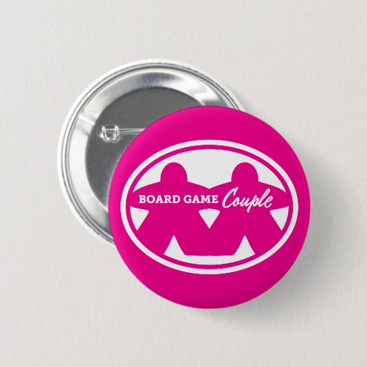 Board Game Pärchen White Frame Pin Button (Vorne & Hinten)