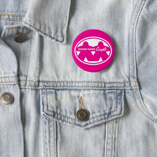 Board Game Pärchen White Frame Pin Button (Beispiel)
