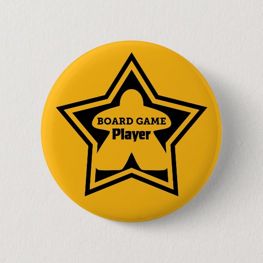 Board Game Player Black Frame Pin Button (Vorderseite)