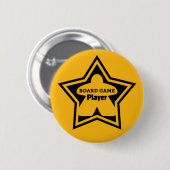 Board Game Player Black Frame Pin Button (Vorne & Hinten)