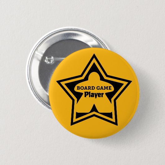 Board Game Player Black Frame Pin Button (Vorne & Hinten)