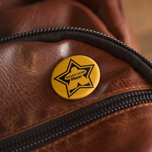 Board Game Player Black Frame Pin Button