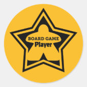 Board Game Player Schwarze Rahmen Sticker (Vorderseite)