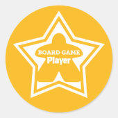 Board Game Player White Frame Sticker (Vorderseite)