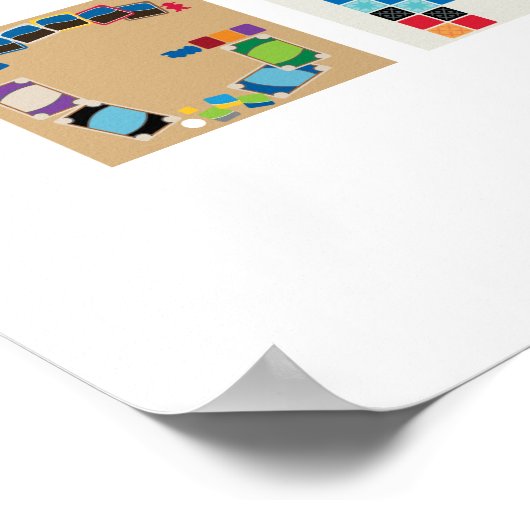 "Board Games" Board Game Alphabet Poster (Ecke)
