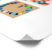 "Board Games" Board Game Alphabet Poster (Ecke)