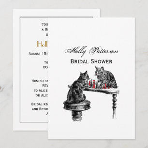 Board Games Two Cats spielen Schach Match Red Einladung