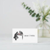 Board Games Two Cats spielen Schach Match Red Visitenkarte (Stehend Vorderseite)