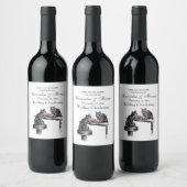 Board Games Two Cats spielen Schach Match Red Weinetikett (Flaschen)