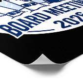 Board Meeting 2026 Funny Snowboarding Winter Srts  Poster (Ecke)