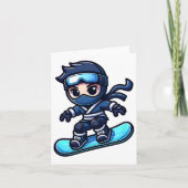 Board Ninja Snowboard Ninja Snow Rider Snowboardin Karte (Vorderseite)