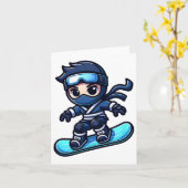 Board Ninja Snowboard Ninja Snow Rider Snowboardin Karte (Gelbe Blume)