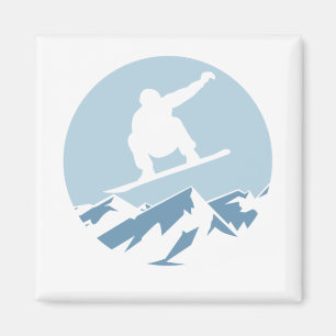BOARD Snowboard Mountainbike Snowboarder Magnet