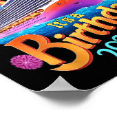 Board The Ship Its A Birthday Trip Party Cruise Sq Poster (Ecke)
