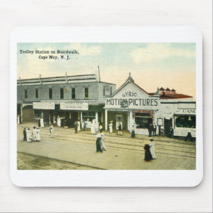 Board Walk, Cape May, New Jersey Vintage auf Deuts Mousepad