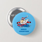 BoardChick Sankt frohe Weihnachten Button (Vorne & Hinten)