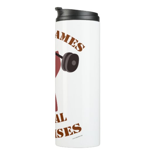 Boardgames sind Mini-Übung Funny Game Design Thermosbecher (Nach rechts gedreht)