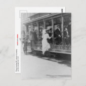Boarding A NYC Streetcar Postkarte (Vorne/Hinten)