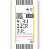 Boarding an Albuquerque (ABQ) Aufkleber (Vorderseite)