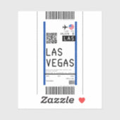 Boarding an Las Vegas (LAS) Aufkleber (Blatt)