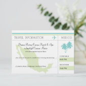 Boarding der Reiseinformationen nach MEXIKO Einladung (Stehend Vorderseite)