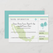 Boarding der Reiseinformationen nach MEXIKO Einladung (Vorne/Hinten)