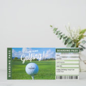 Boarding des Golfgeschenkgutscheins (Stehend Vorderseite)