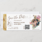 Boarding des tropischen Fotos Karte QR-Code (Vorderseite)