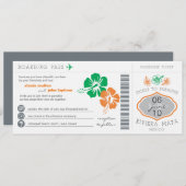 Boarding-Durchlauf-Hochzeits-Einladung Einladung (Vorne/Hinten)