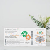 Boarding-Durchlauf-Hochzeits-Einladung Einladung (Stehend Vorderseite)